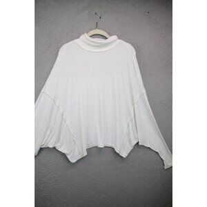 We the Free Ivory Oversized Dolman Sleeves Top-S/P-Turtleneck-Boho